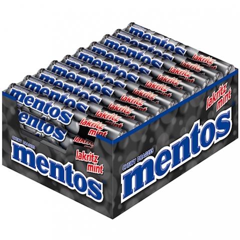 Mentos Sweets, Mentos Licorice (Drop) Rolls, Pack of 40, Mentos Mints