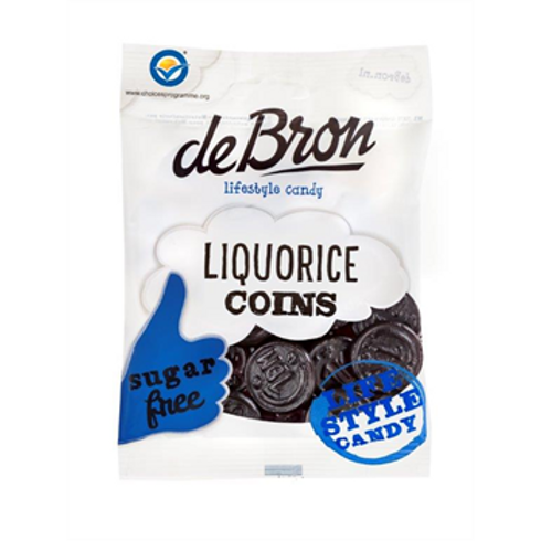 DeBron Licorice Coins SF 100g - Dutchy's European Market