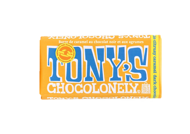 Tony's Chocolonely Bars Dark Lemon Caramel 180 g - Dutchy's European Market