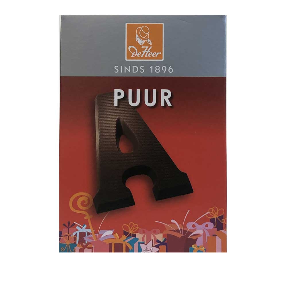 De Heer Dark Chocolate Letters 65 g - Dutchy's European Market