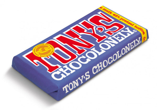 Tony's Chocolonely Bars Dark Milk/ Pretzel/Toffee 42% 180 g - Dutchy's European Market