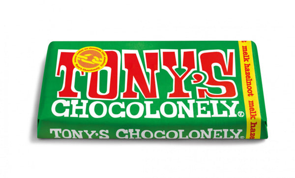 Tony's Chocolonely Bars Milk/ Hazelnut 32% 180 g - Dutchy's European Market