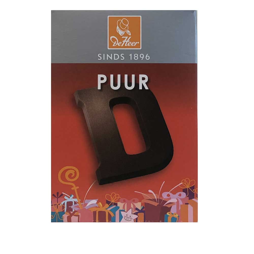 De Heer Dark Chocolate Letters 65 g - Dutchy's European Market