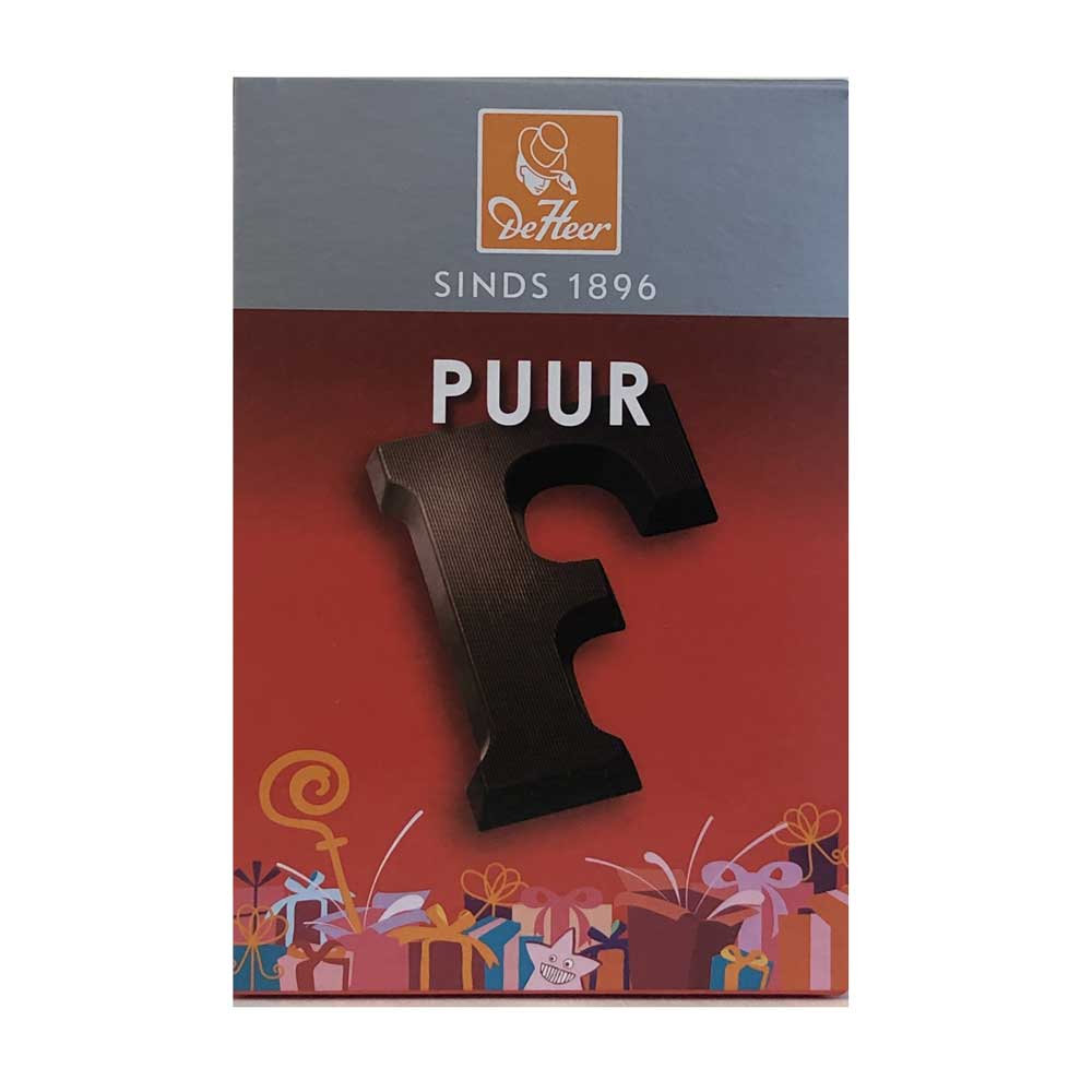 De Heer Dark Chocolate Letters 65 g - Dutchy's European Market