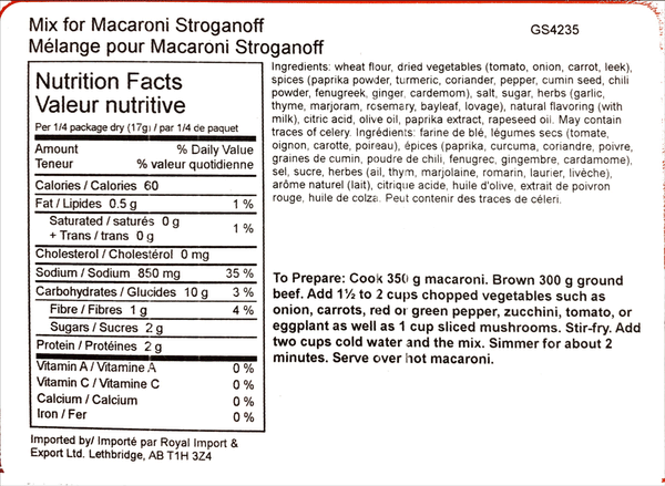 Honig Macaroni Stroganoff Mix 73g - Dutchy's European Market