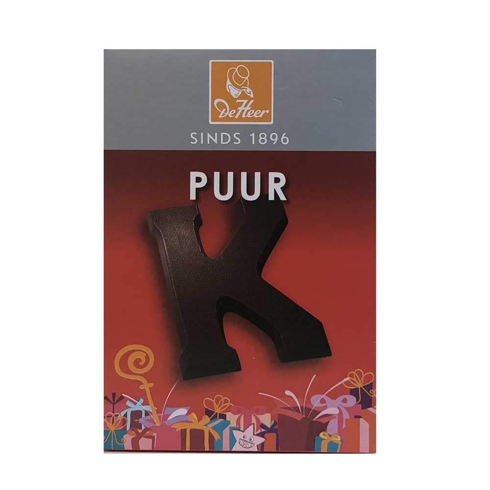 De Heer Dark Chocolate Letters 65 g - Dutchy's European Market