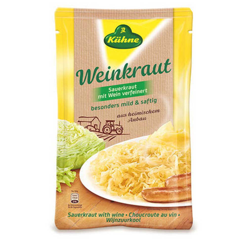 Kuehne Wine Sauerkraut in Pouch 500ml - Dutchy's European Market