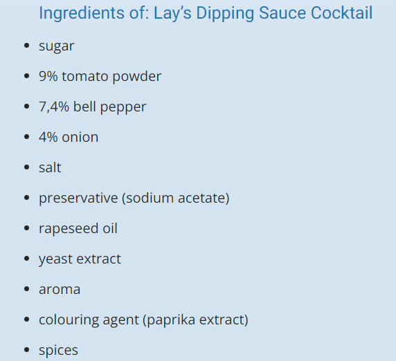Lay's Cocktail Dipping Sauce 6g - Dutchy's European Market
