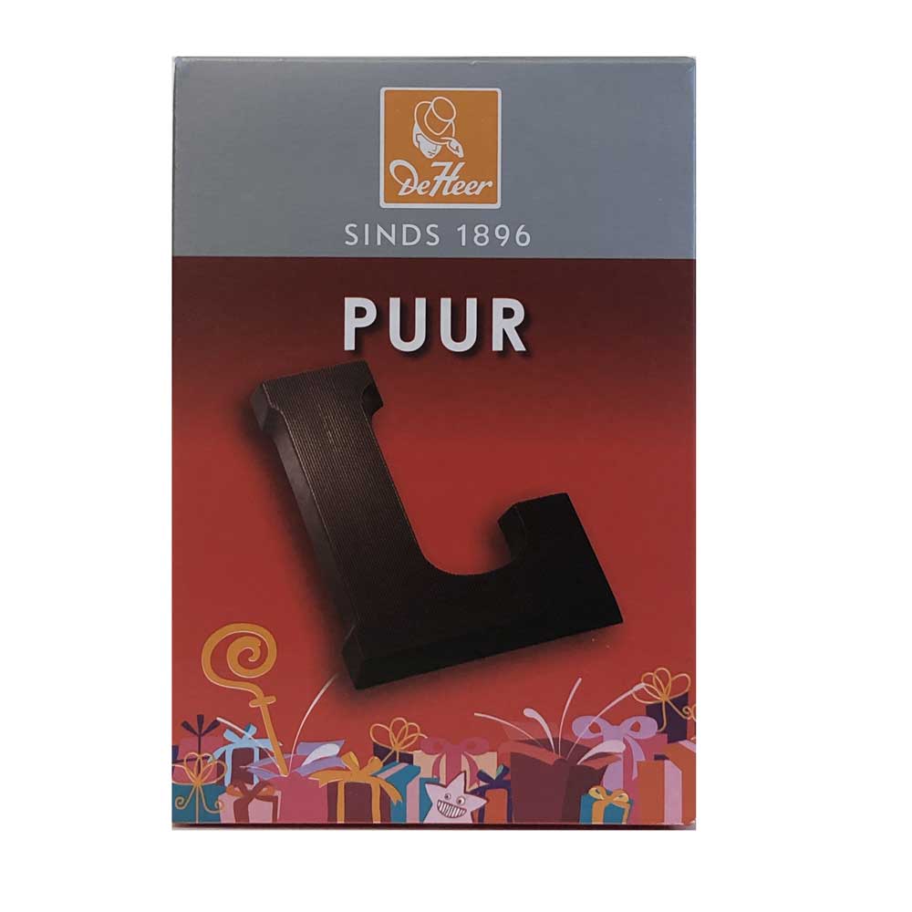 De Heer Dark Chocolate Letters 65 g - Dutchy's European Market