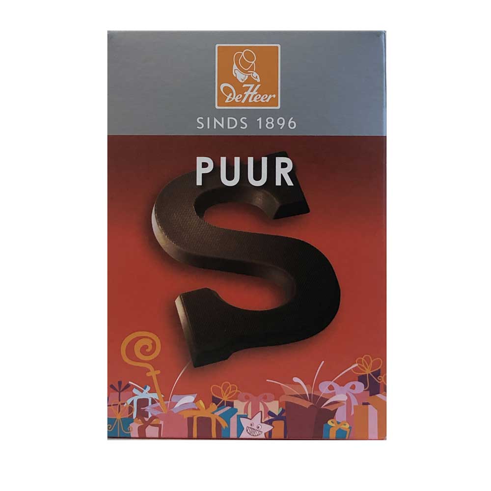 De Heer Dark Chocolate Letters 65 g - Dutchy's European Market