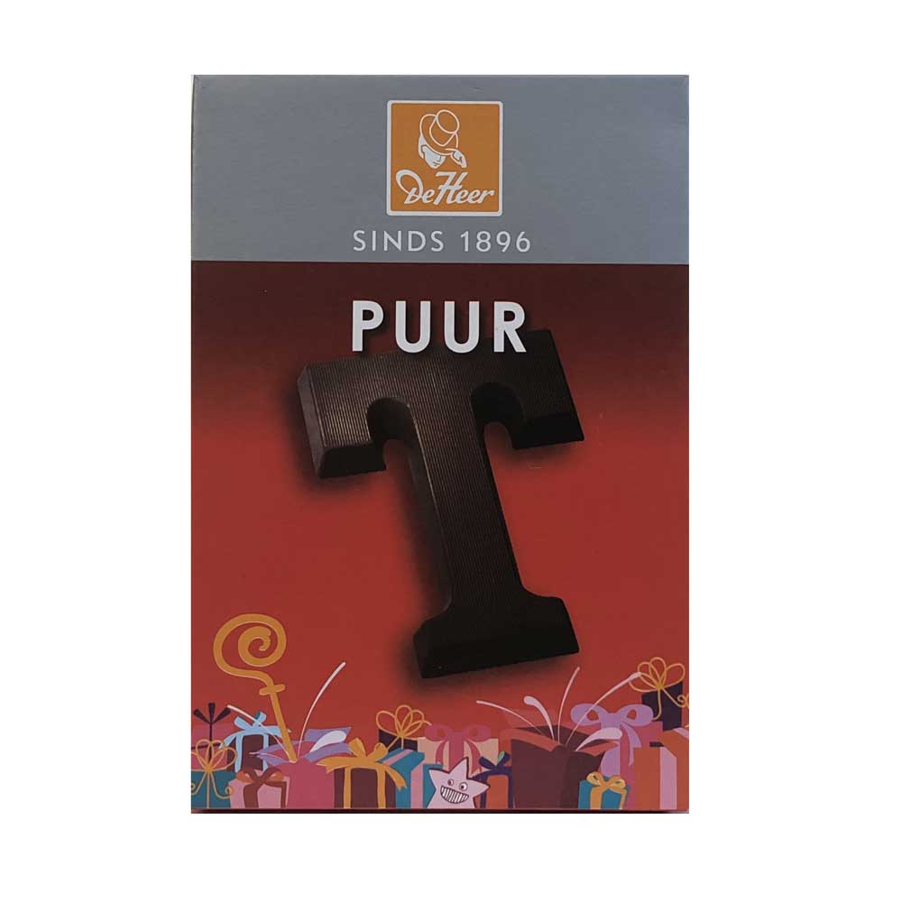 De Heer Dark Chocolate Letters 65 g - Dutchy's European Market