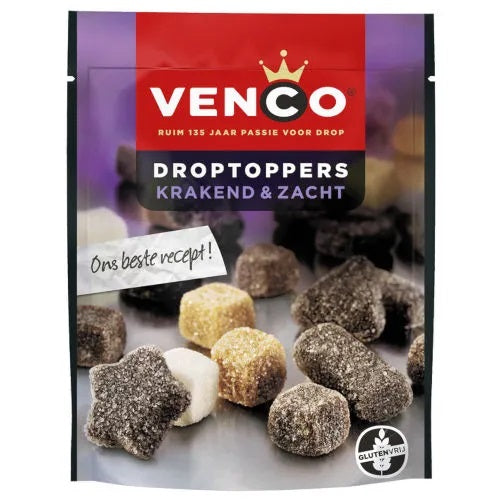 Venco Droptoppers Crunchy and Soft 205g - Dutchy's European Market