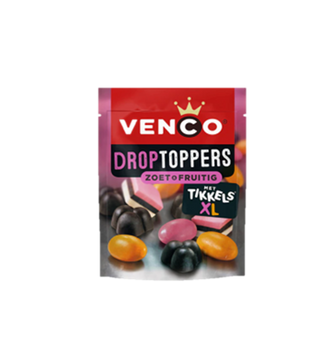 Venco Droptoppers Sweet & Fruity 215g - Dutchy's European Market