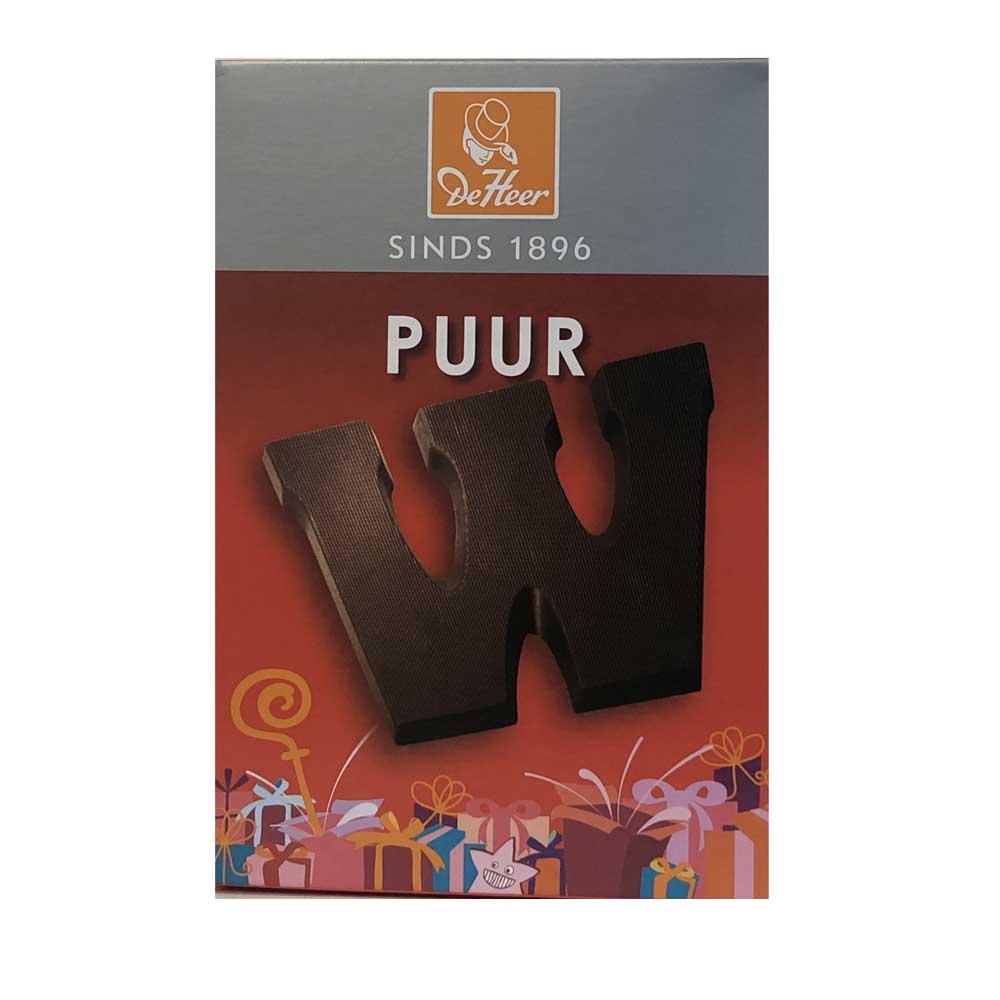 De Heer Dark Chocolate Letters 65 g - Dutchy's European Market