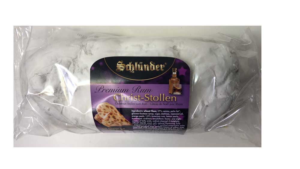 Schluender Rum Christmas Stollen 750g - Dutchy's European Market