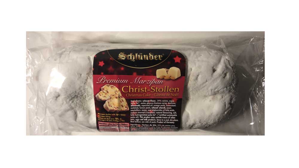 Schluender Marzipan Christmas Stollen 750g - Dutchy's European Market