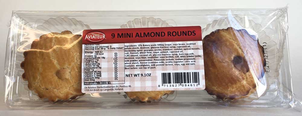 Aviateur Almond Mini Rounds 270g | Dutchy's European Market