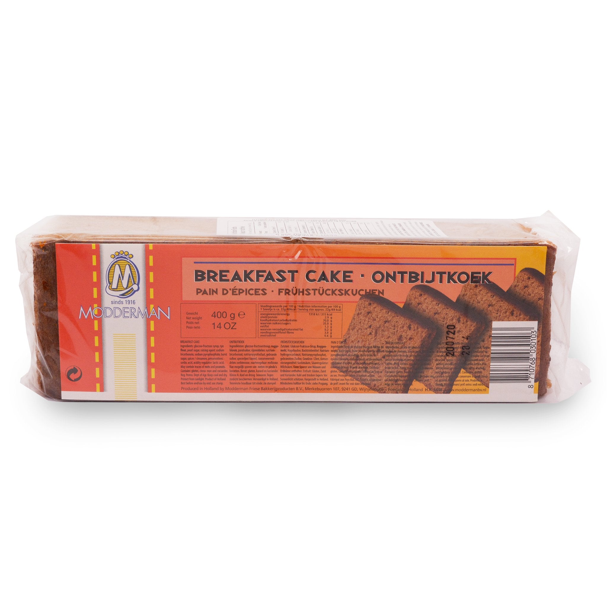 Modderman Breakfast Cake 400 g - Dutchy's European Market