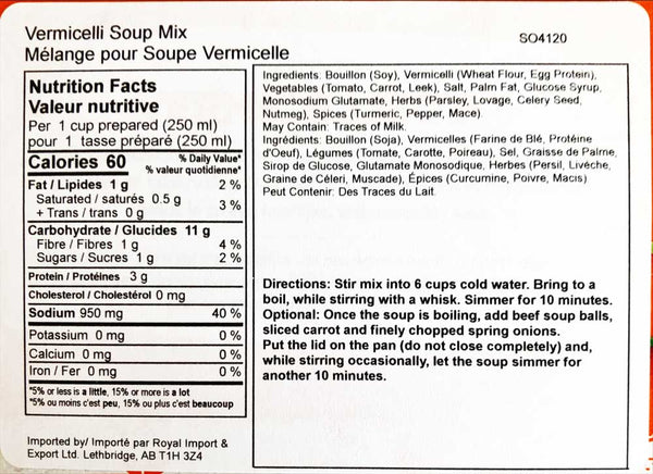 Honig Vermicelli (fine noodle) Soup Mix 96g - Dutchy's European Market