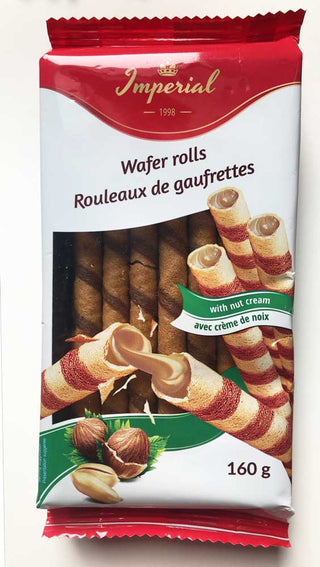 Imperial Wafers Nut Cream Rolls 160g - Dutchy's European Market