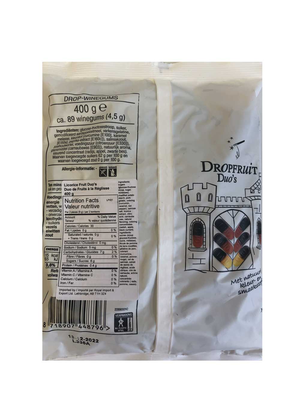 Albert Heijn Licorice Fruit Duos 400g GF - Dutchy's European Market