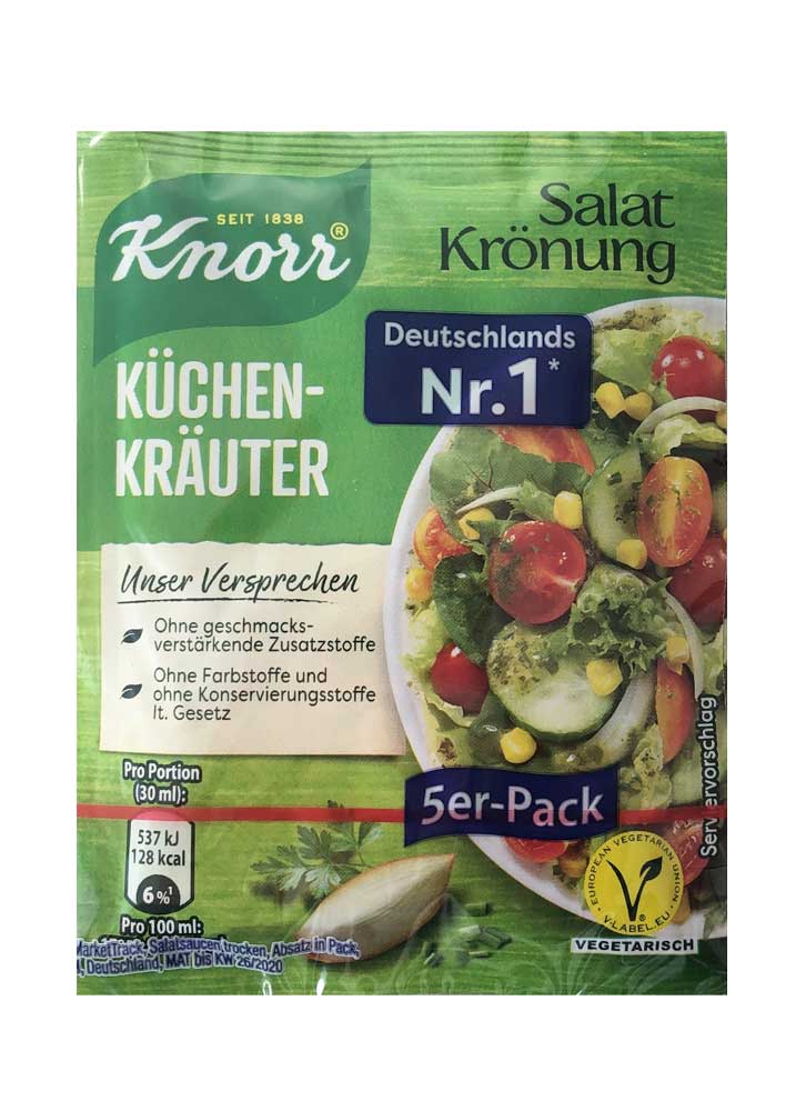 Knorr Salat Kronung Kuchenkrauter Art 5pk 45g | Dutchy's European Market