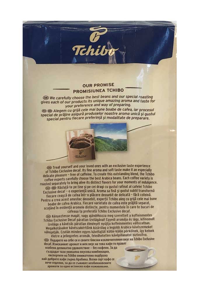 Tchibo Exclusive Decaffeinated Coffee 250g - Dutchy's European Market