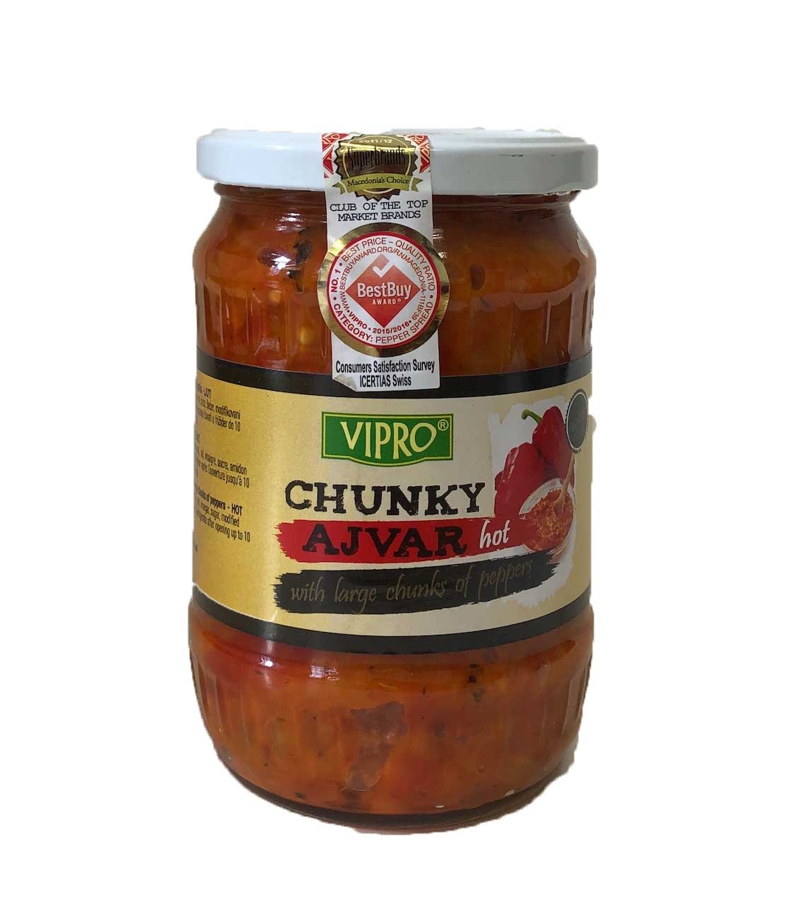 Vipro Chunky Ajvar Hot 550g - Dutchy's European Market